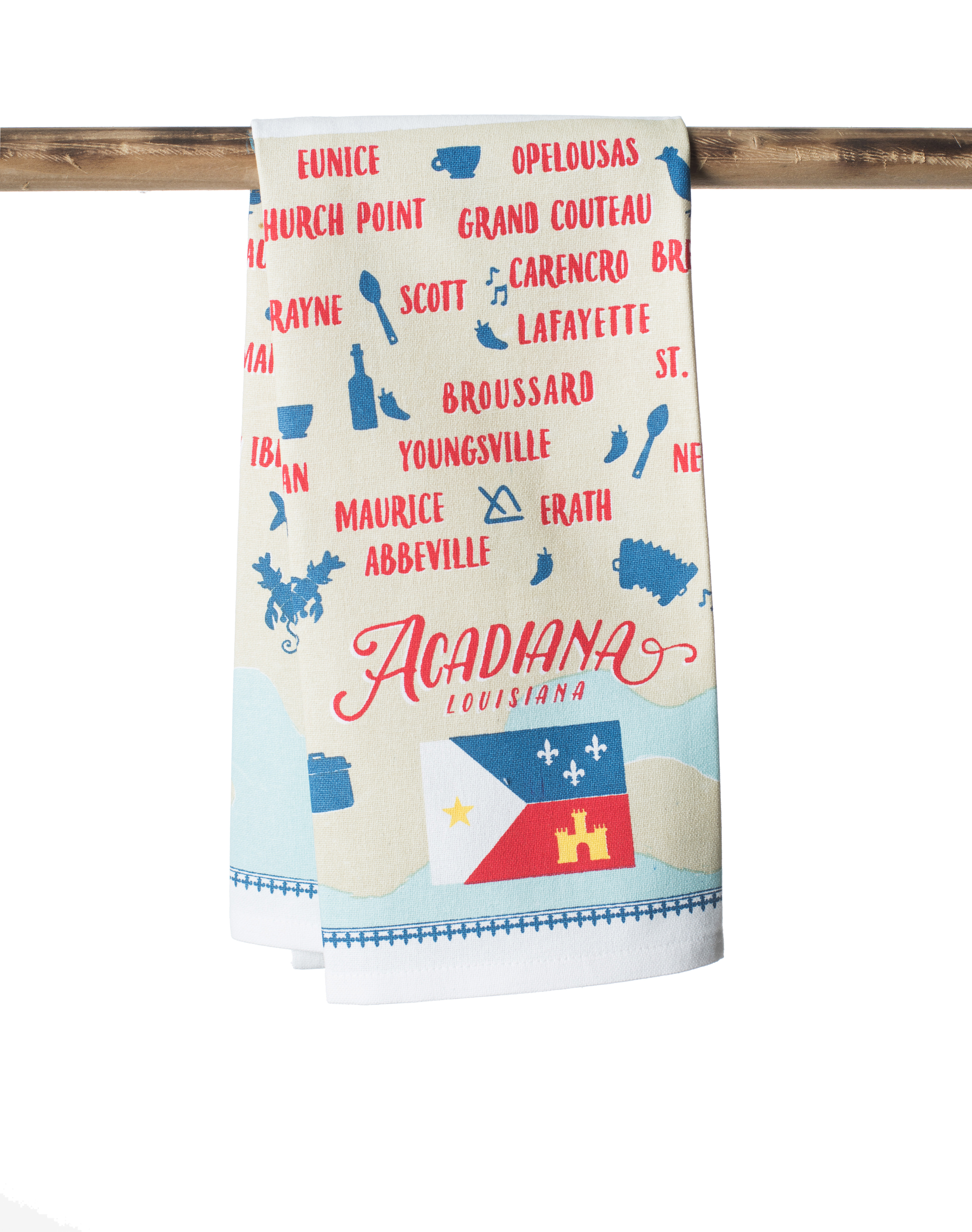 Acadiana Map Kitchen Towel – The Parish Line
