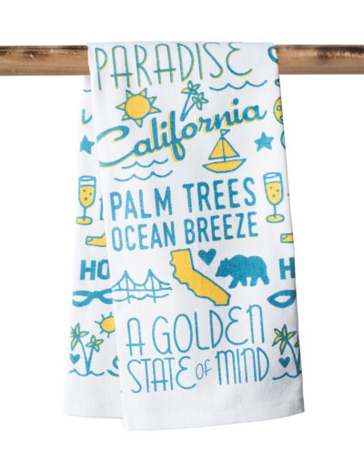 California Words Kitchen Towel