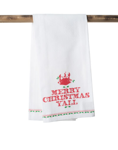 Merry Christmas Y'all Kitchen Towel