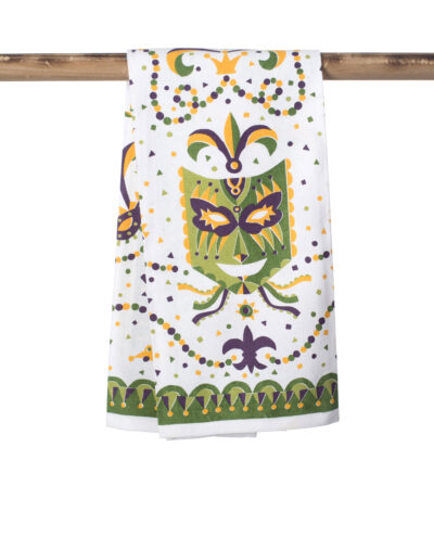 Mardi Gras Mask Kitchen Towel