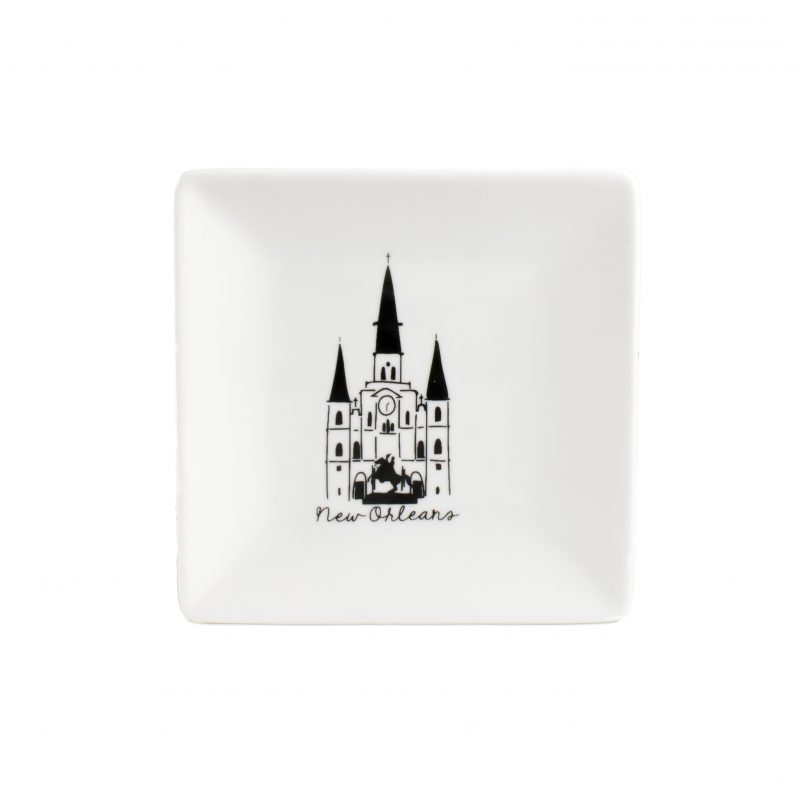 Trinket Tray - Black and White Cathedral
