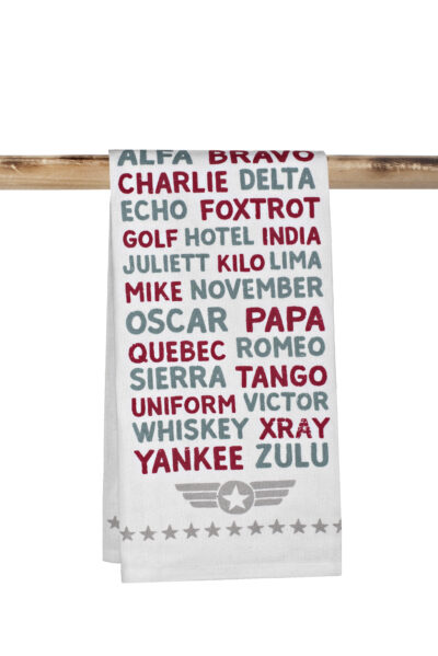 Aviation Alphabet Kitchen Towel