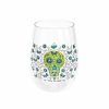 Stemless Wine Glass - Sugar Skull