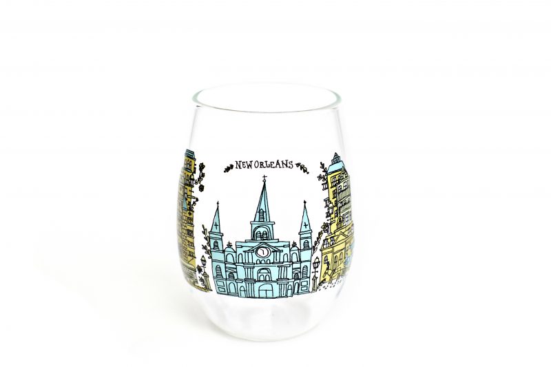 Stemless Wine Glass - Sketchy New Orleans