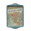 Metal Tray - Green and Blue New Orleans
