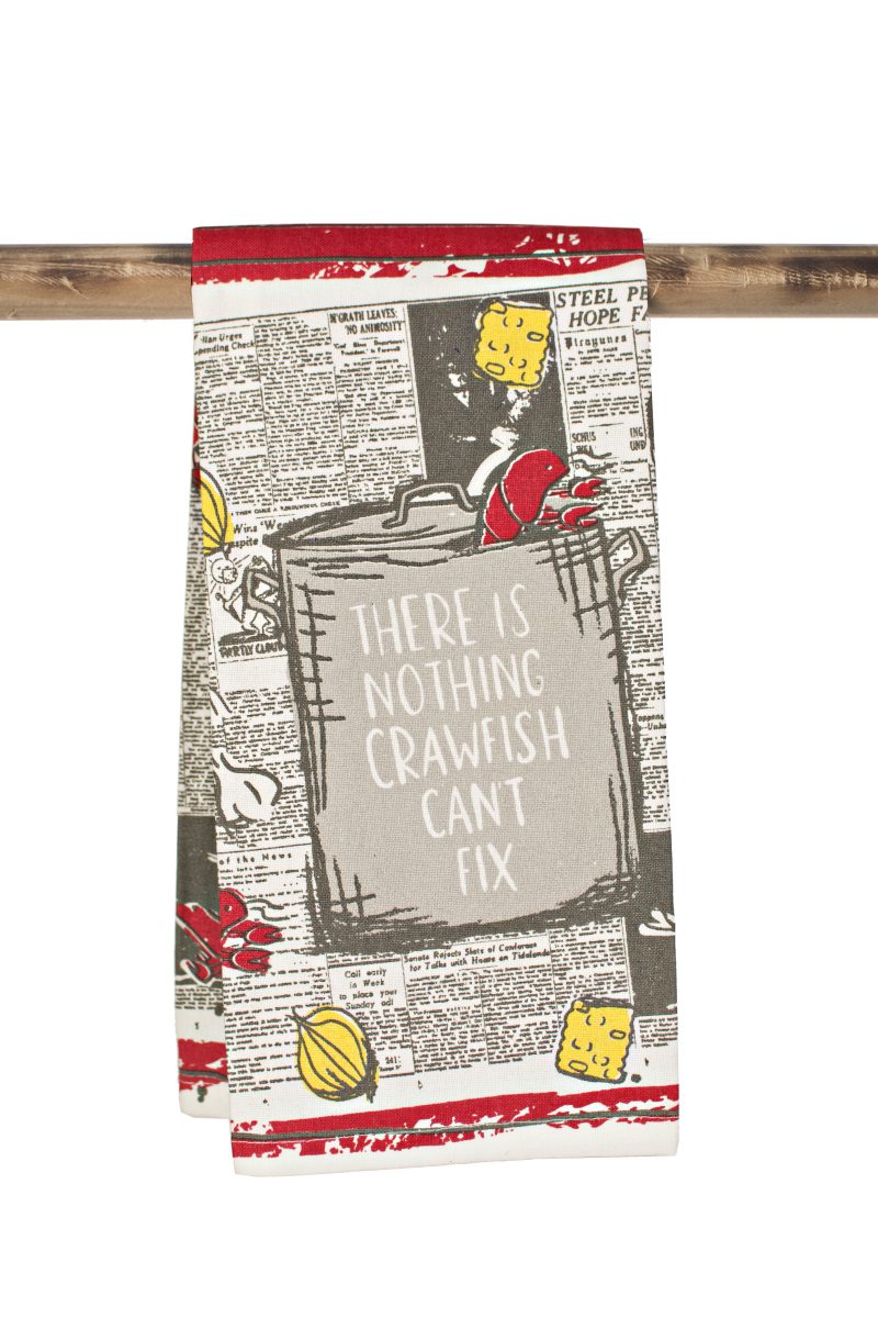 Kitchen Towel - There's Nothing Crawfish Can't Fix