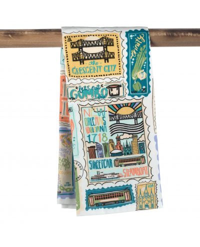 Kitchen Towel - New Orleans Stamps