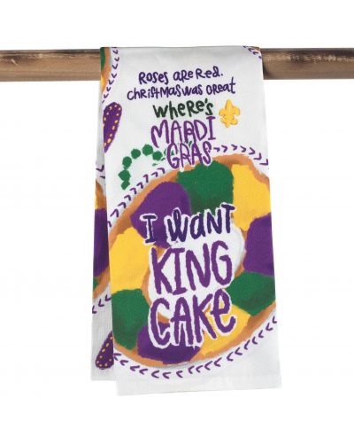 Kitchen Towel - Roses are Red King Cake