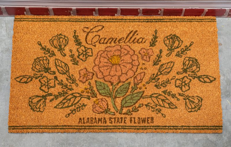Door Mat - Alabama Camellia