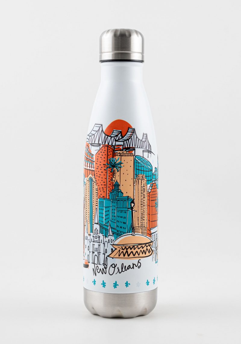 Stainless Water Bottle - New Orleans Buildings