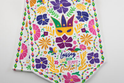 Table Runner - Mardi Gras Flowers