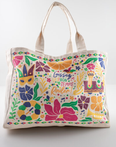 Tote Bag - Mardi Gras Flowers
