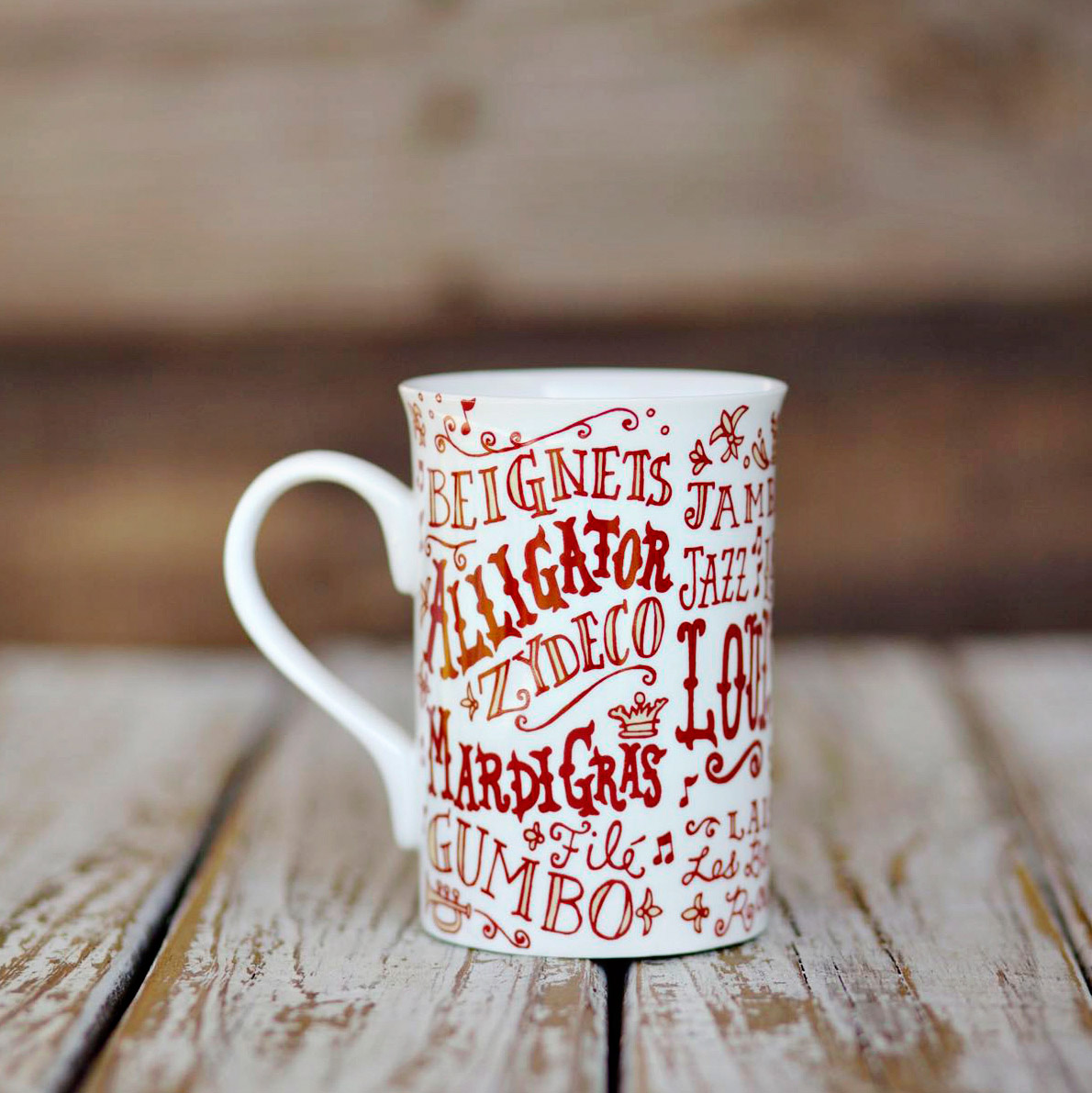 Louisiana Mug White Coffee Cup New Orleans State Home Tie Dye Love 