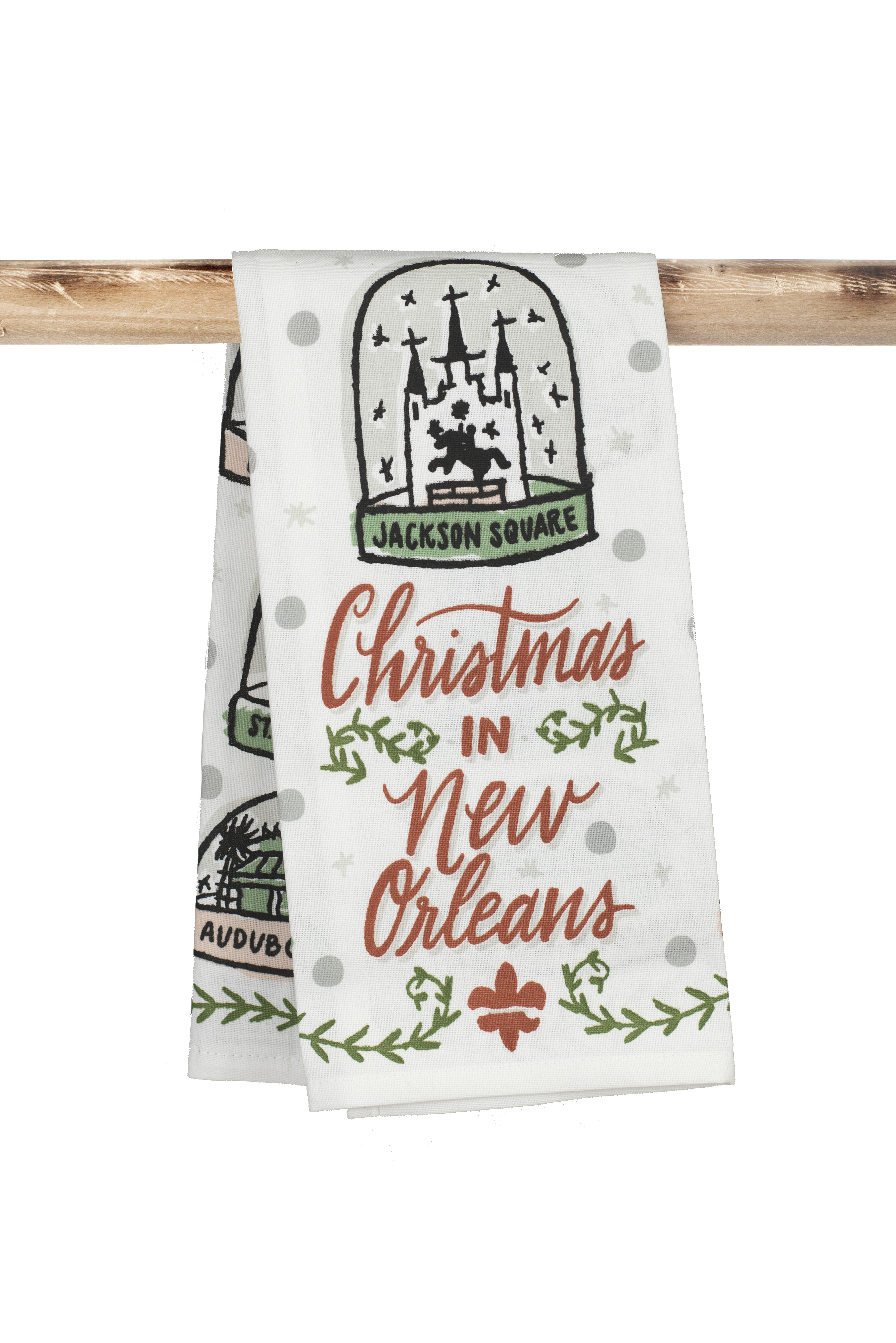 Christmas In New Orleans Kitchen Towel