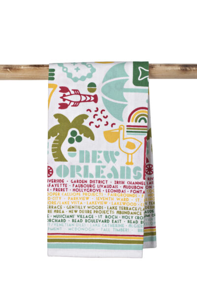 New Orleans Neighborhoods Kitchen Towel