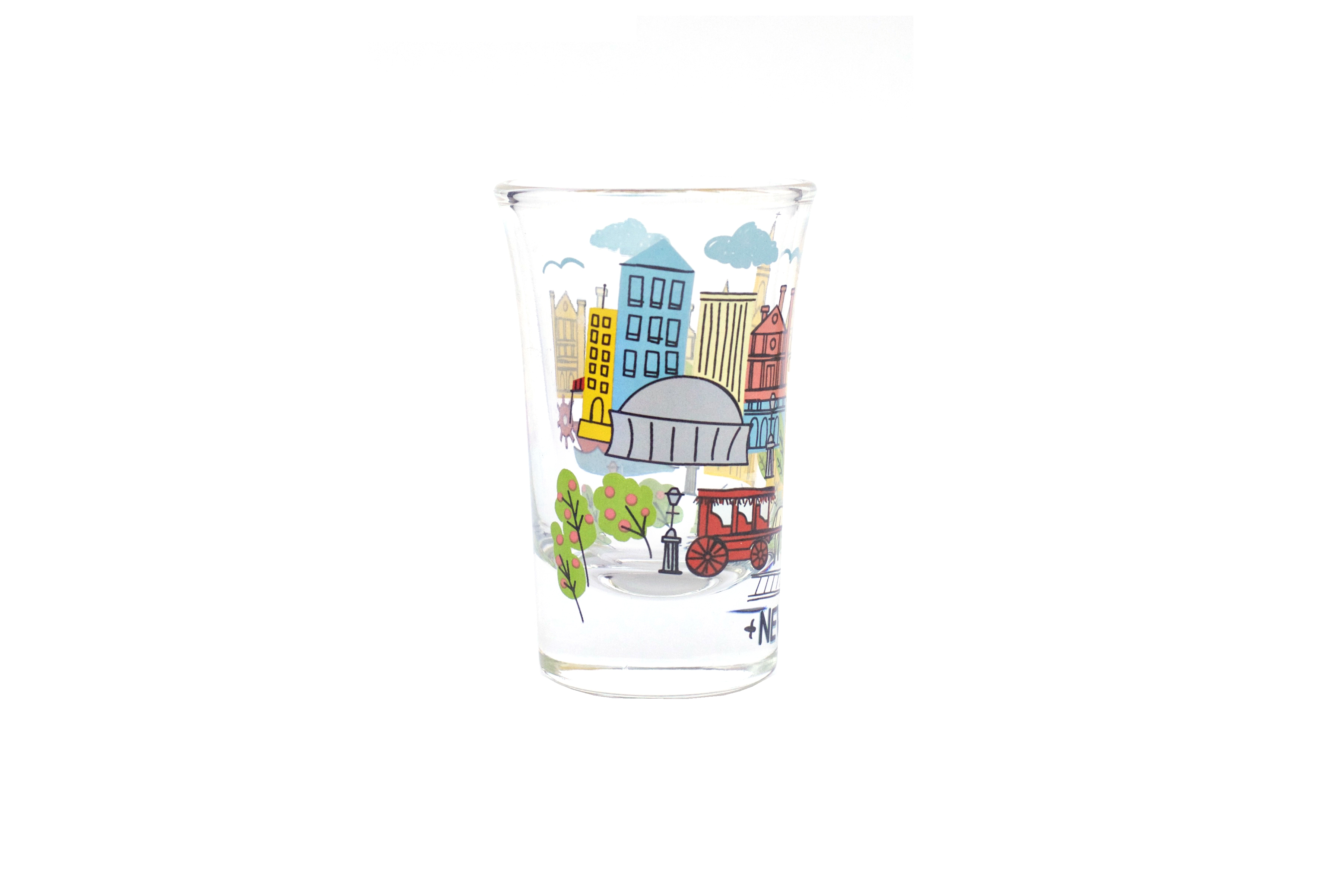 Shot Glass Colorful Quarter The Parish Line