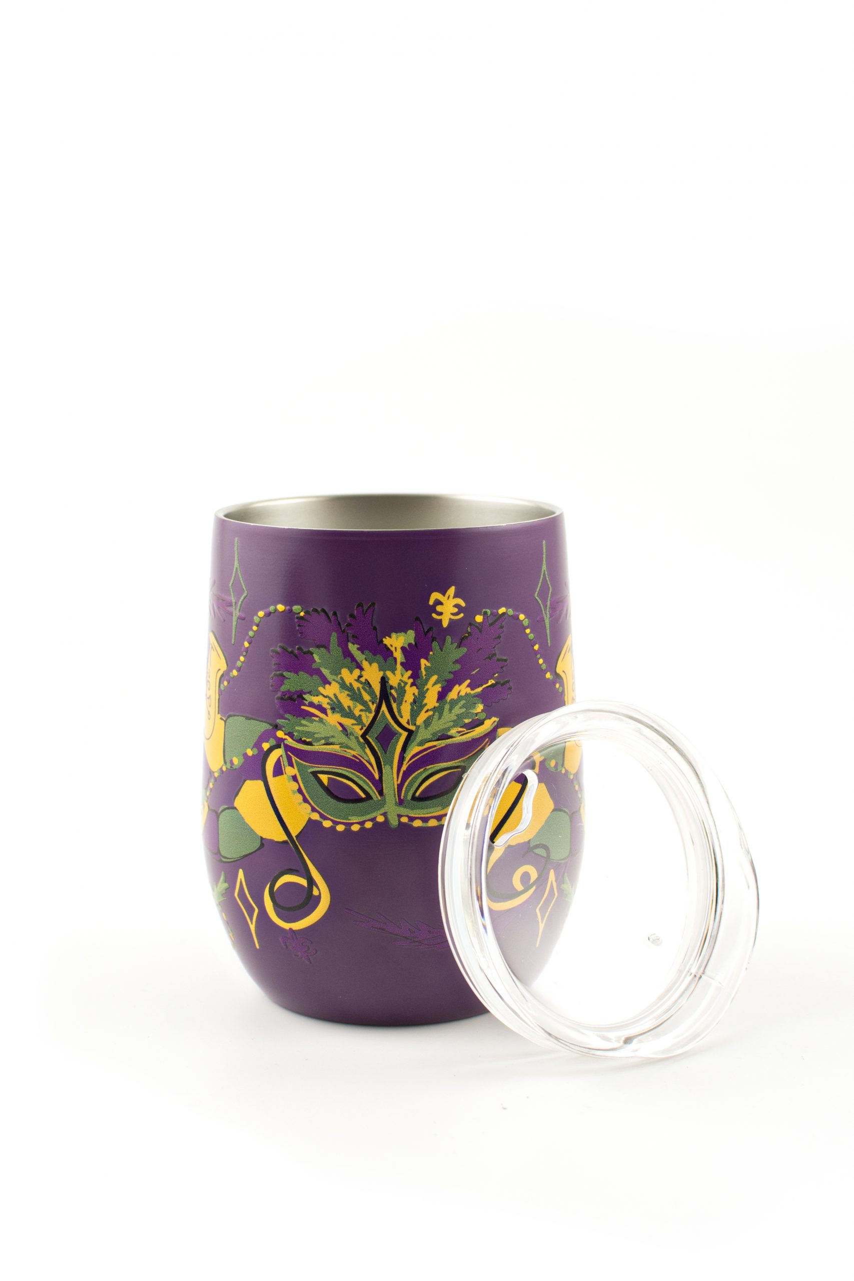 mardi gras crown tumbler topper