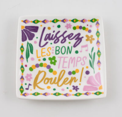 Dish - Mardi Gras Flowers