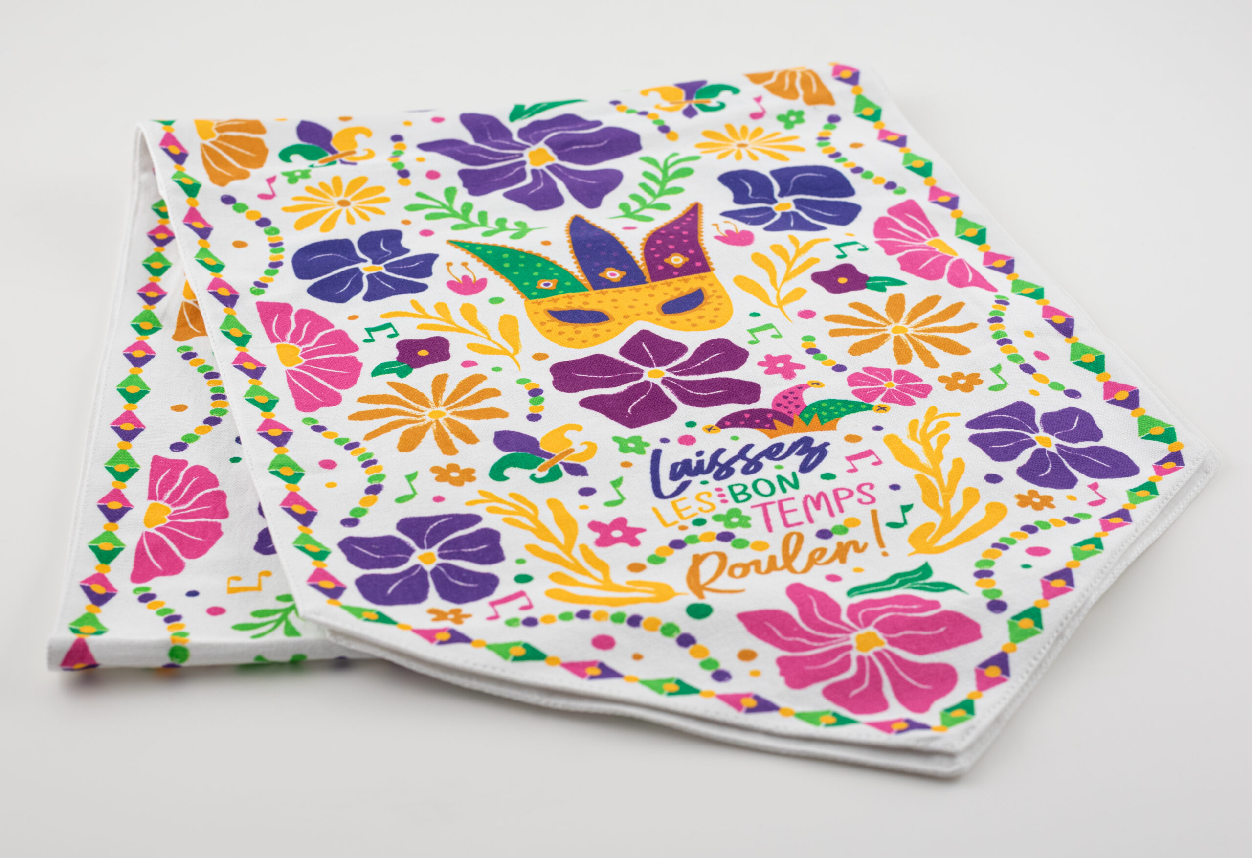 Table Runner - Mardi Gras Flowers - Image 2
